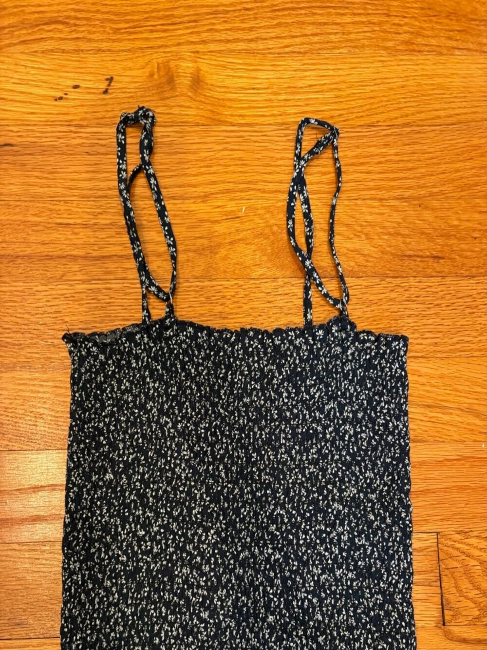 Brandy Melville Navy Blue Floral Top (Size XS)